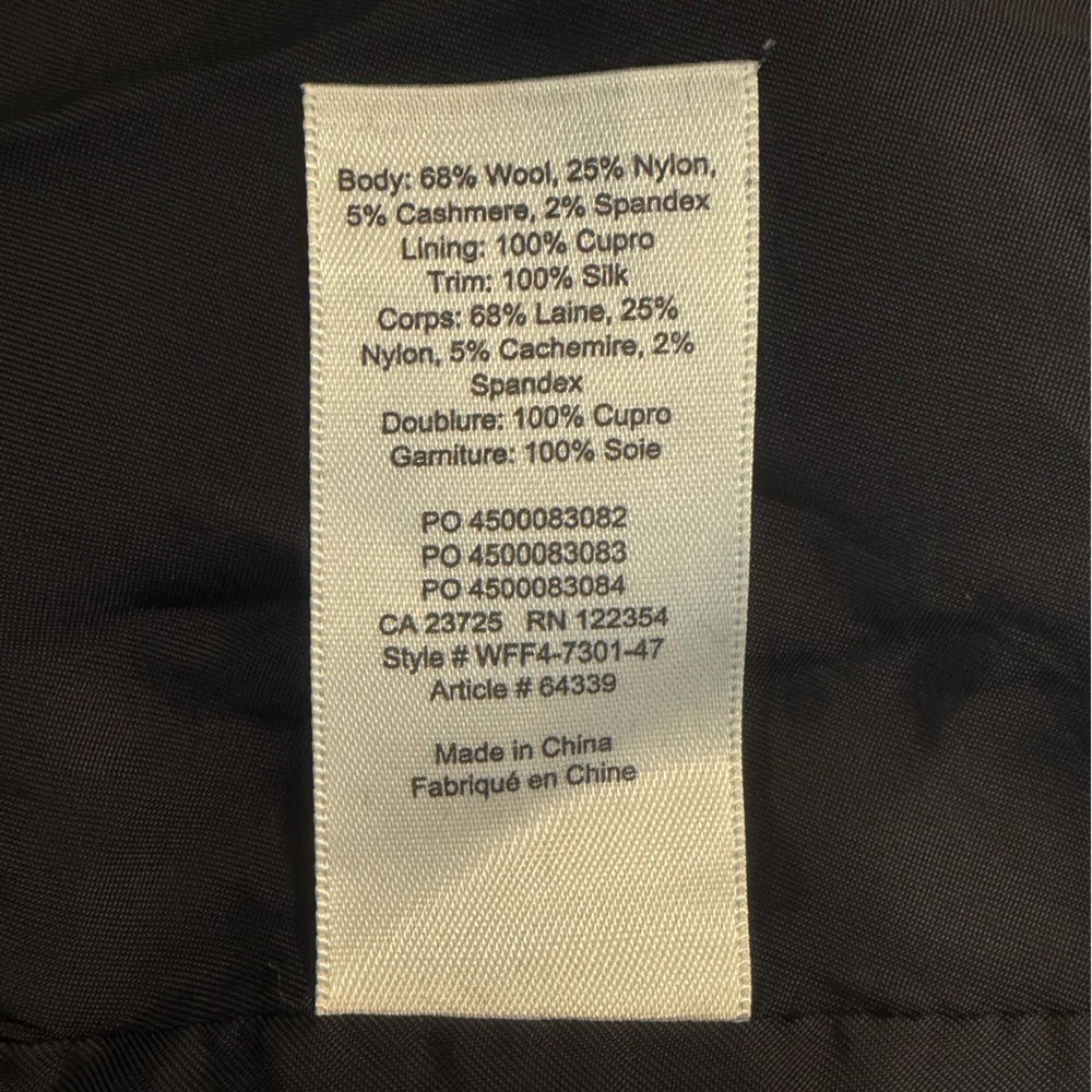 Aritzia Wilfred Dorine Grey Faux Wrap Mini Skirt Wool/Cashmere/Silk EUC - Picture 12 of 12